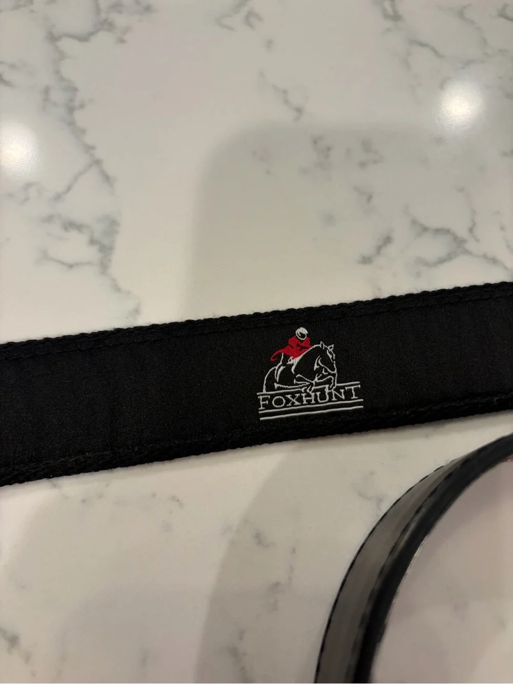 NEXBELT Adjustable Black Men's Belt with foxhunt embroidery Automatic Buckle